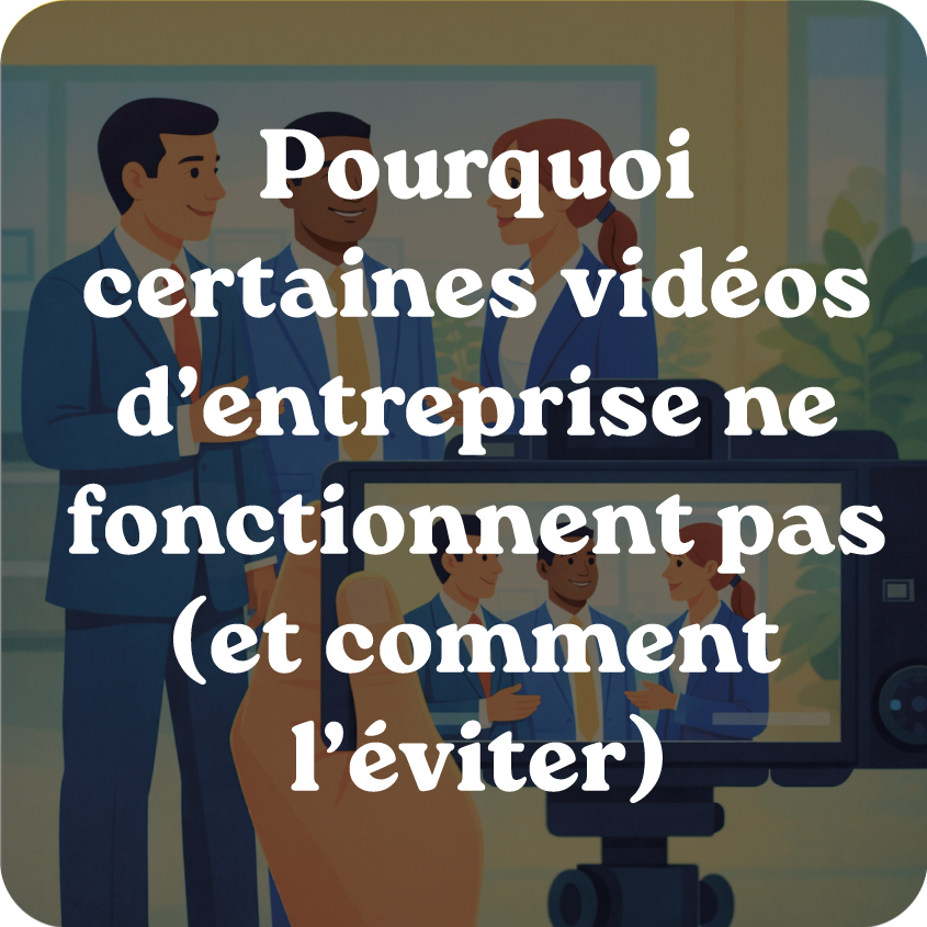 Image représentant des employés devant une caméra pour illustrer l'article "pourquoi certaines vidéos d'entreprise ne fonctionnent pas et comment l'éviter"