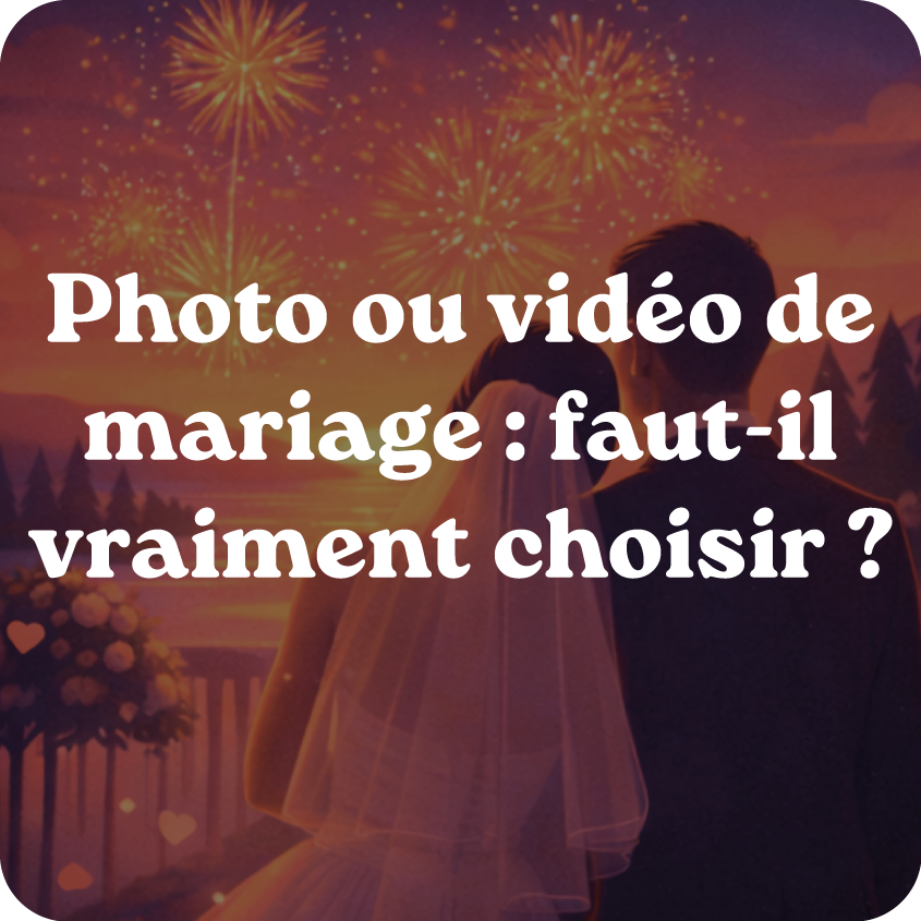 Image d'un couple devant un feu d'artifice pour illustrer l'article "Photo ou vidéo de mariage : faut-il vraiment choisir ? "